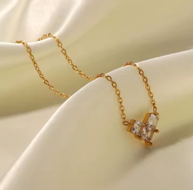 lantisor otel inoxidabil placat cu aur 18K